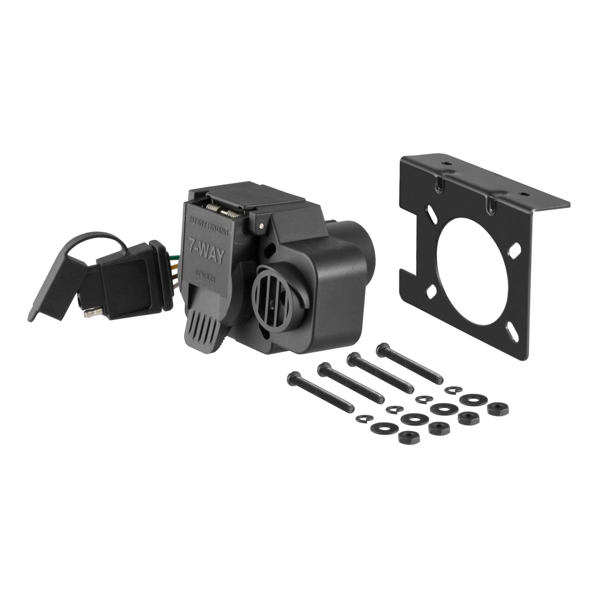 Curt - Dual-Output 7 & 4-Way Connector with Backup Alarm (Plugs into USCAR) - 57101