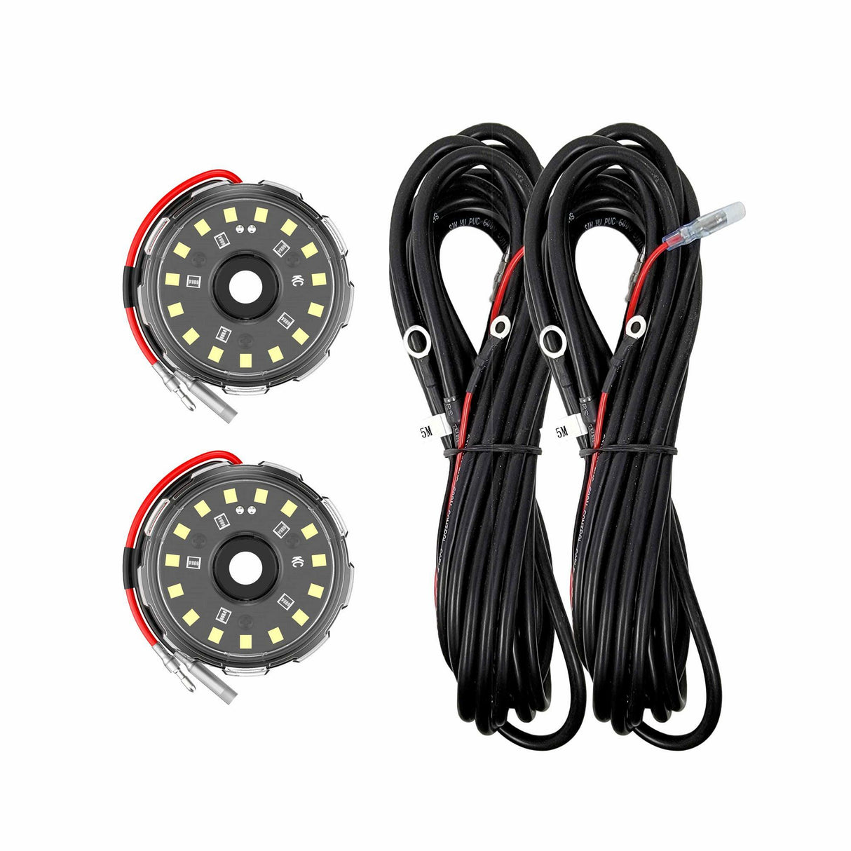 KC HiLiTES 6335 KC Two-Light Add-On Cyclone V2 Kit - Clear - 5.0 Meters Long