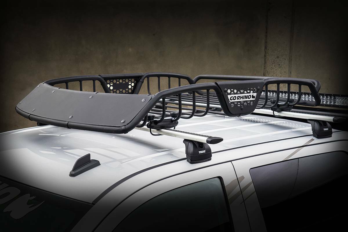 Go Rhino 59015T - SR10 Tubular Steel Roof Rack with Black Fairings - 48" Long - Textured Black