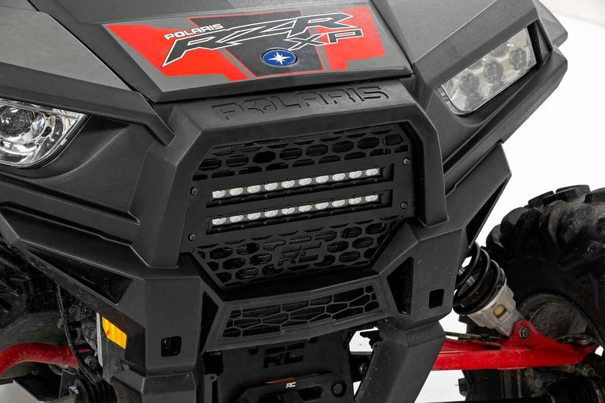 Rough Country - Grille Kit - 10" Black Slimline LED Pair - Polaris RZR XP 1000 - 93041
