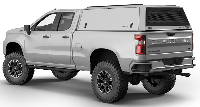 RSI SmartCap - Silverado/Sierra Truck Bed Cap Edge Commercial White For 19-26 Chevrolet Silverado/Sierra 1500 6.5 Foot Standard Bed - EC0131-WN
