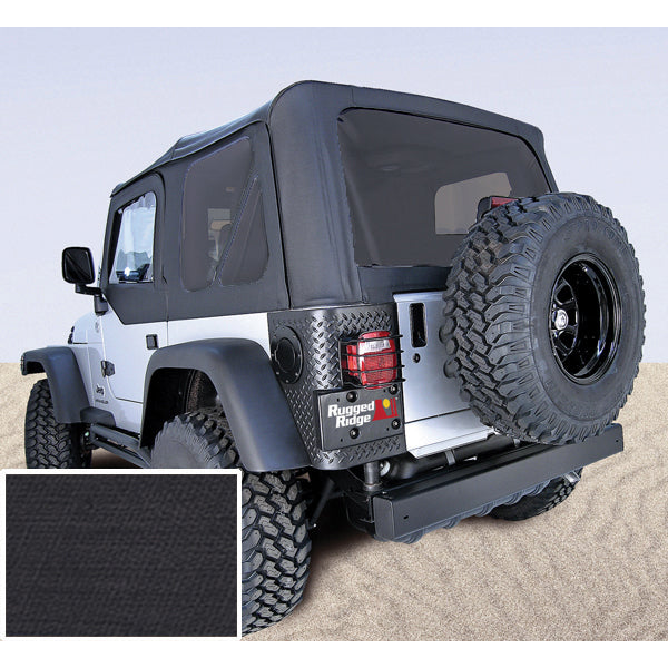 Rugged Ridge - Rugged Ridge 13710.35 Soft Top, No Door Skins, Black, Tinted Windows; 03-06 Jeep Wrangler TJ - 13710.35