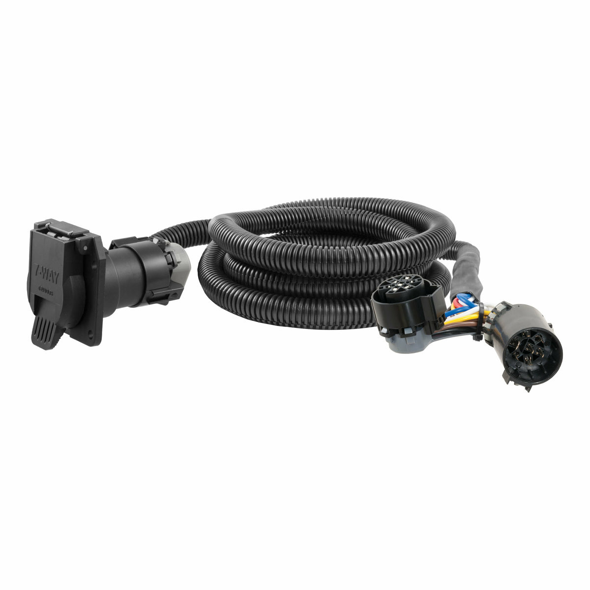 Curt - 7' Custom Wiring Extension Harness (Adds 7-Way RV Blade to Truck Bed, Packaged) - 56070