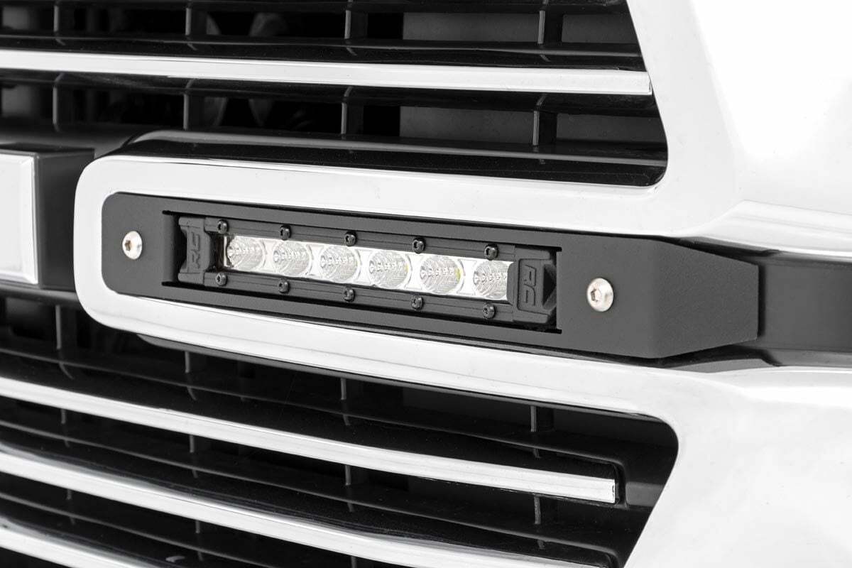 Rough Country - Dual 6in LED Grille Kit - Chrome Slimline - Ram 1500 2WD 4WD (19-23) - 70784