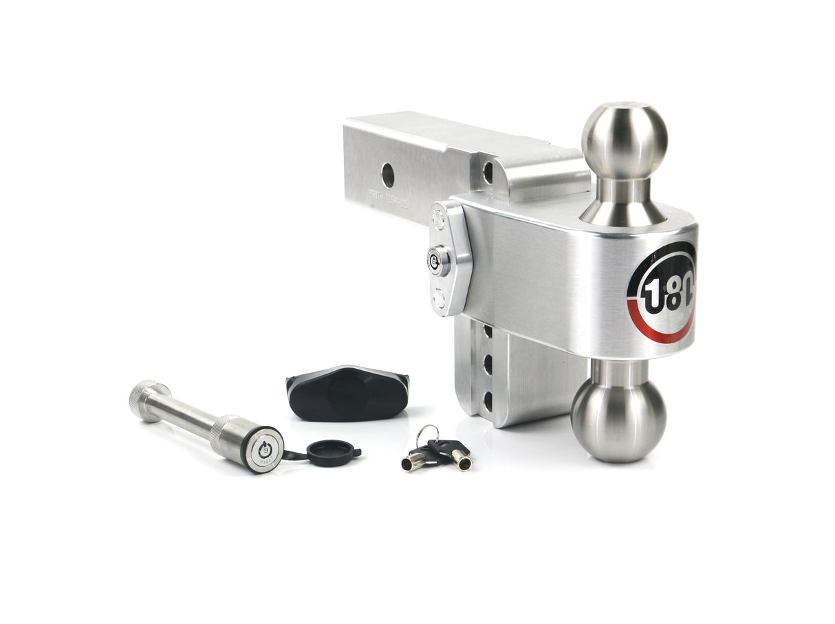 Weigh Safe - LTB4-2.5-KA Turnover Ball 4" Drop Hitch with 2.5" Shank; Keyed alike; WS05 Included