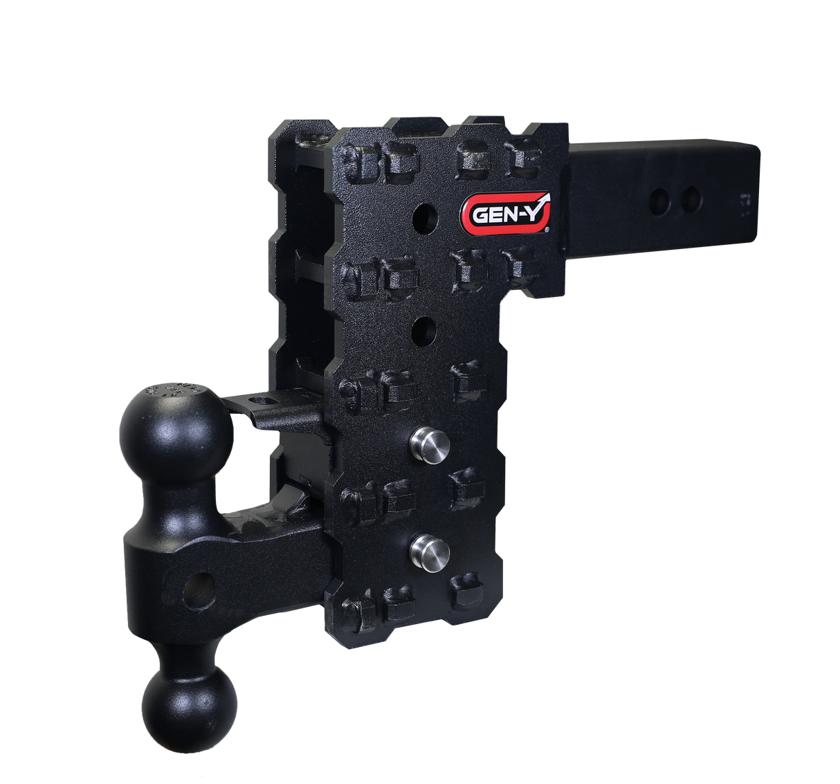GEN-Y Hitch GH-2424X PHANTOM-X 2.5" Solid Shank 7.5" Drop 1.6K TW 16K Hitch Dual-Ball & Pintle Lock