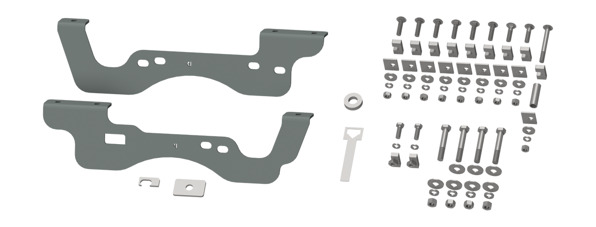 B&W Trailer Hitches RVR2406 Custom Installation Brackets For Universal Mounting Rails For Some Ford Trucks - RVR2406