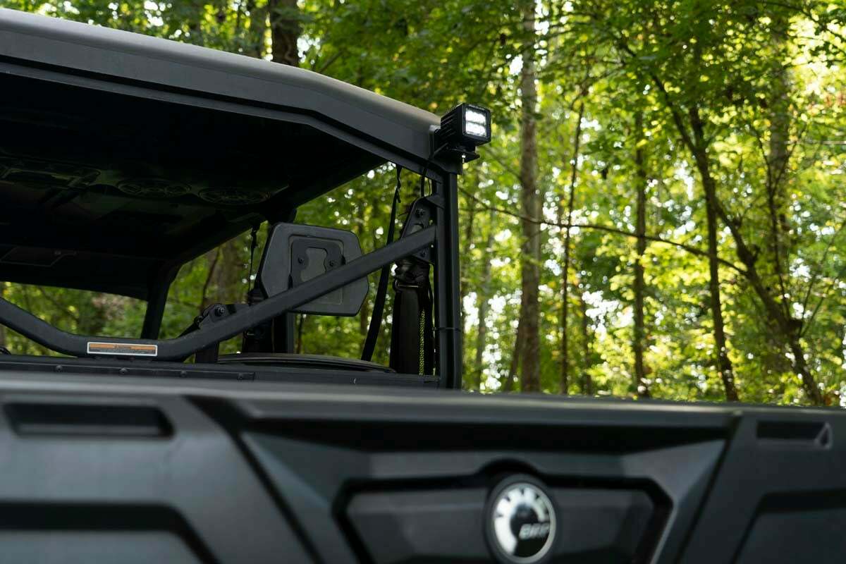 Rough Country - LED Light - Cab Mount - 2" Black Pair - Flood - Can-Am Defender HD 5 HD 8 HD 9 HD 10 - 71011