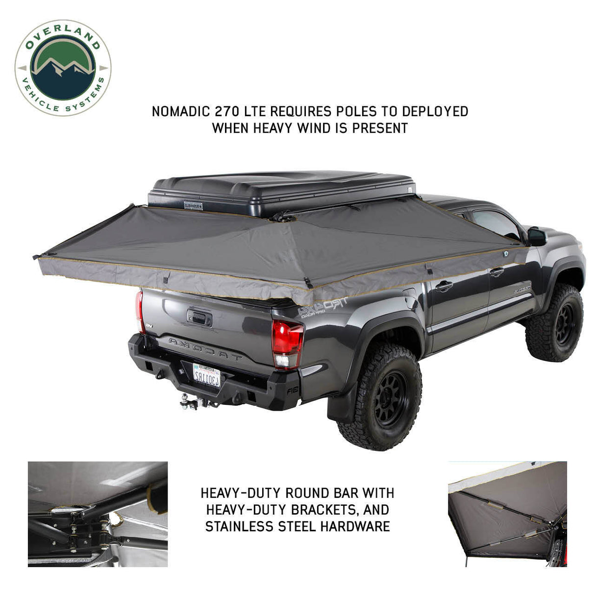 Overland Vehicle Systems - Nomadic 270 LTE Passenger Side 270 Degree Awning - 19689909