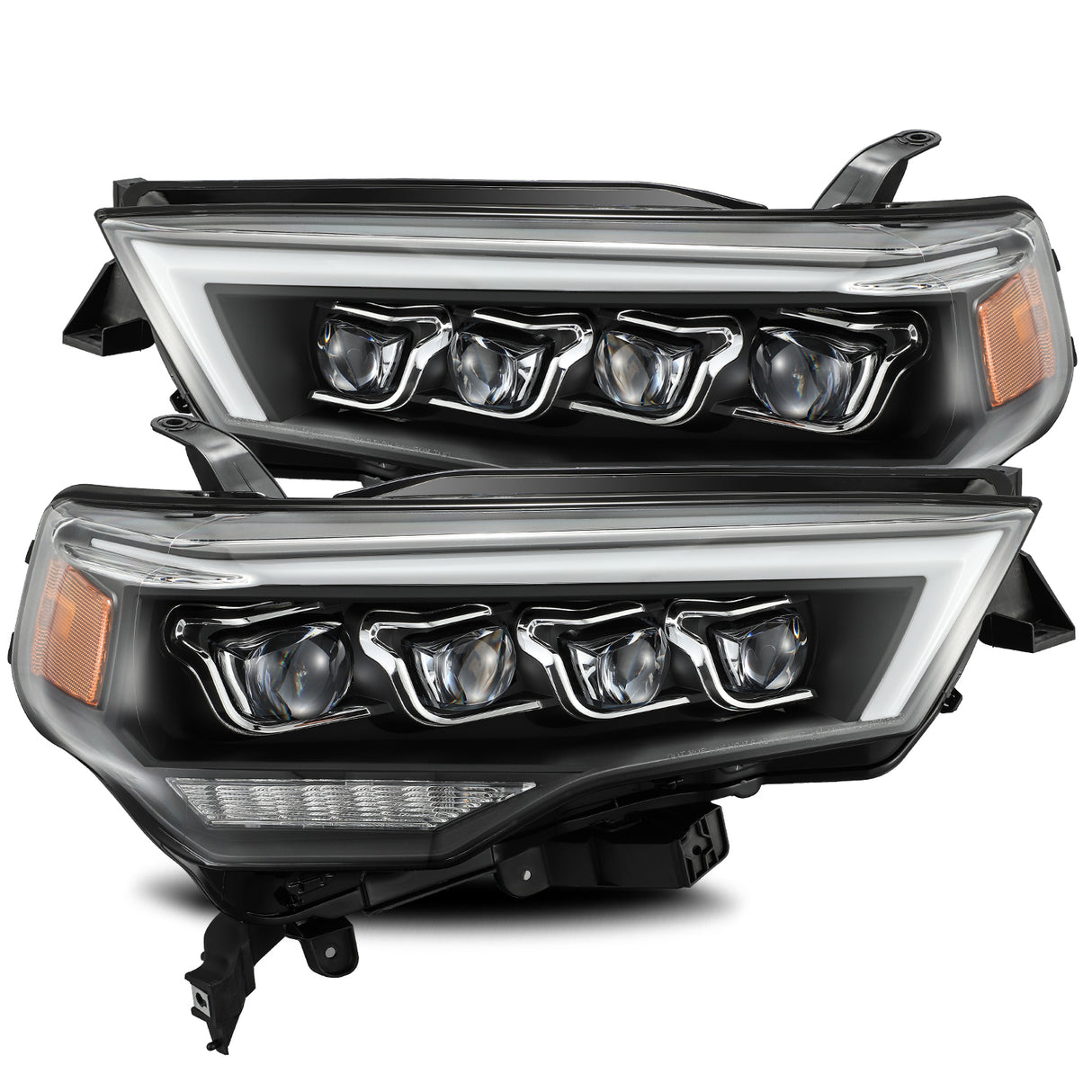 AlphaRex 880725 LED Projector Headlights Plank Style Design Black