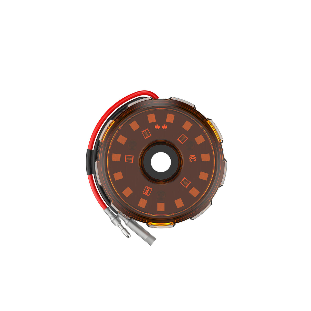 KC Hilites - Cyclone V2 LED - Single Light - Amber Lens - 5W Flood Beam - 1360