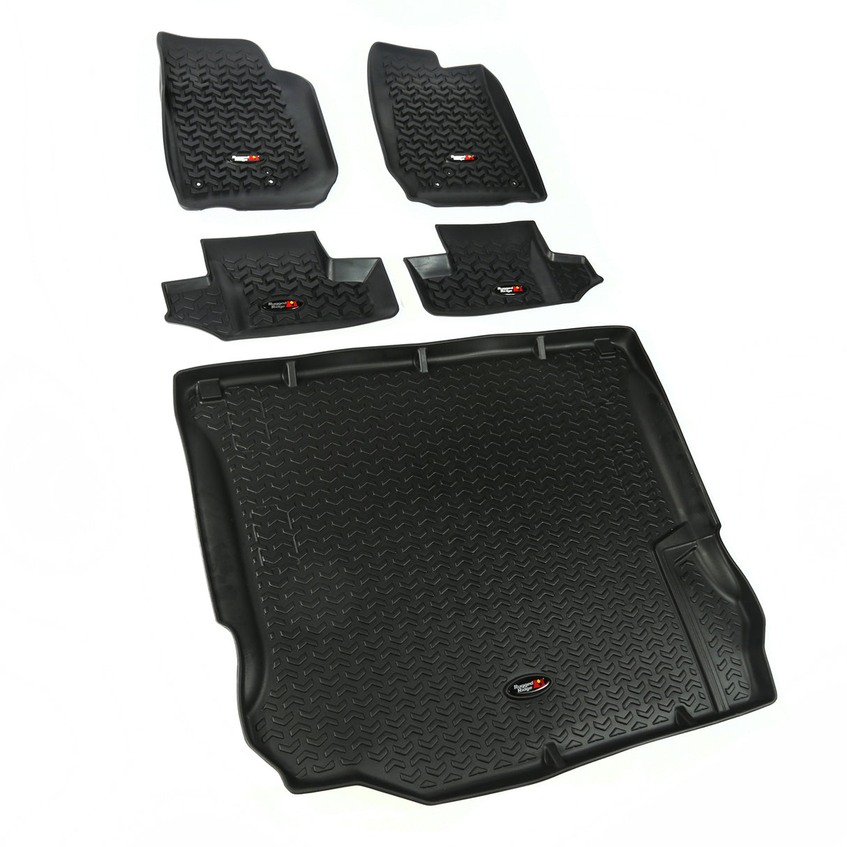 Rugged Ridge - Floor Liners, Kit, Black, 2-Door; 11-16 Jeep Wrangler JK - 12988.03