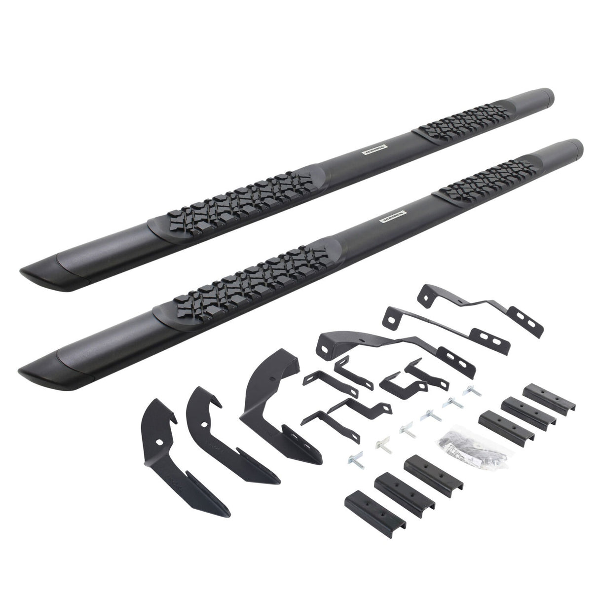 Go Rhino V3404280T - V3 Series Aluminum Side Steps with Mounting Brackets - Textured Black