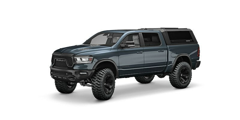 RSI SmartCap - RAM 1500 Truck Bed Cap SmartCapEVO Sport Matte Black For 19-24 RAM 1500 5.7 Foot Short Bed - EV1005-MB