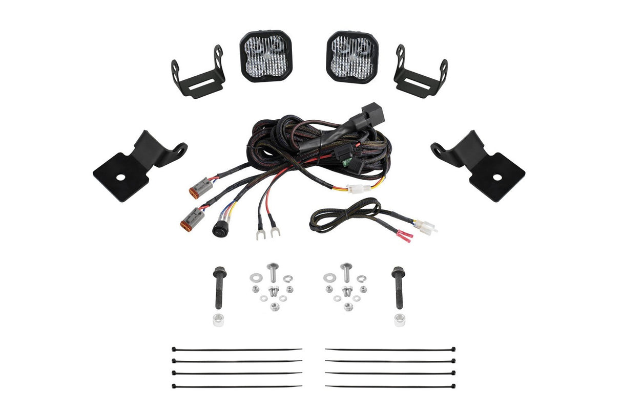 Diode Dynamics - Stage Series SS3 A-Pillar Pod Kit for 2014-2018 Polaris RZR XP, Pro White Combo - DD7848