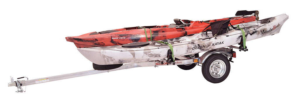 Malone - MicroSport LowBed 2 Kayak Trailer Package (2 Sets Saddle Up Pro & Spare Tire) - MPG464-LBS