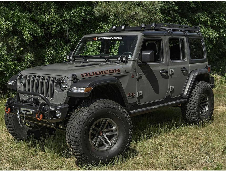 Rugged Ridge - Roof Rack, with Basket; 18-21 JL 4Dr Hardtops - 11703.04