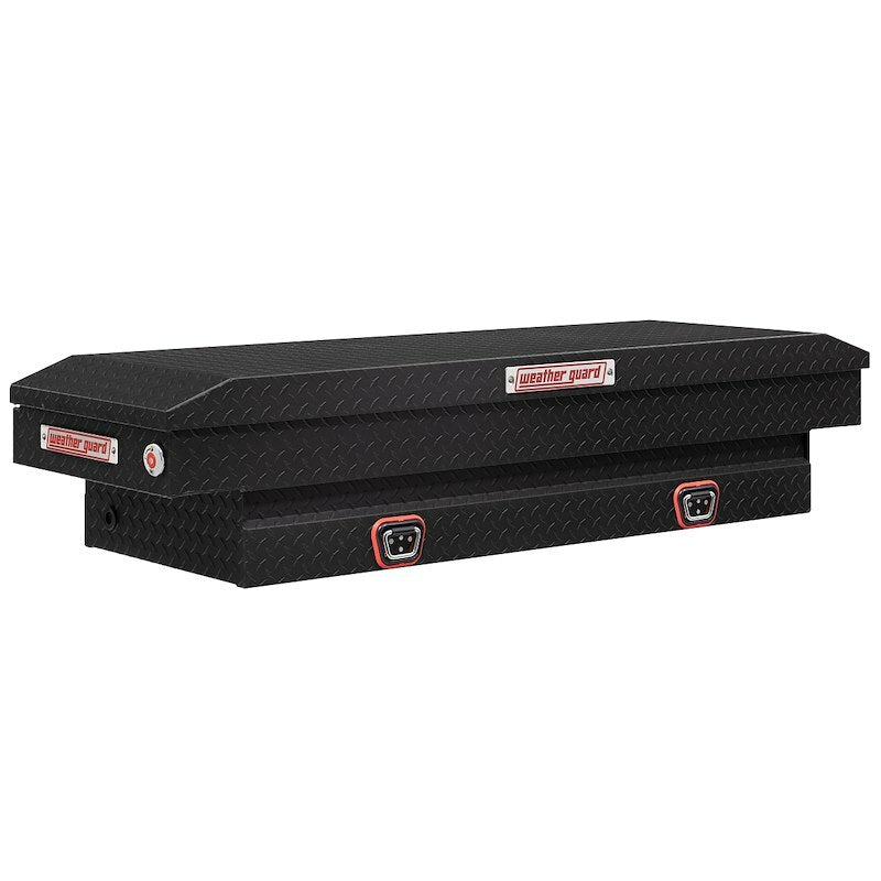 Weather Guard - Model 154-52-04 Saddle Box, Aluminum, Compact, Textured Matte Black, 7.0 cu ft - 154-52-04