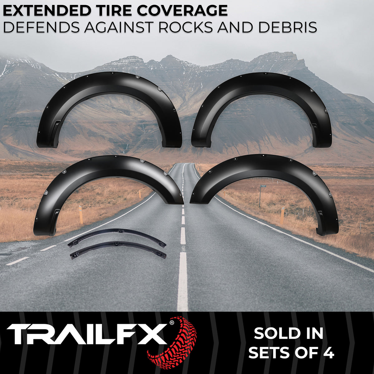 TrailFx - Pocket Style Fender Flares for Ford F250/350 (TFF3007S)