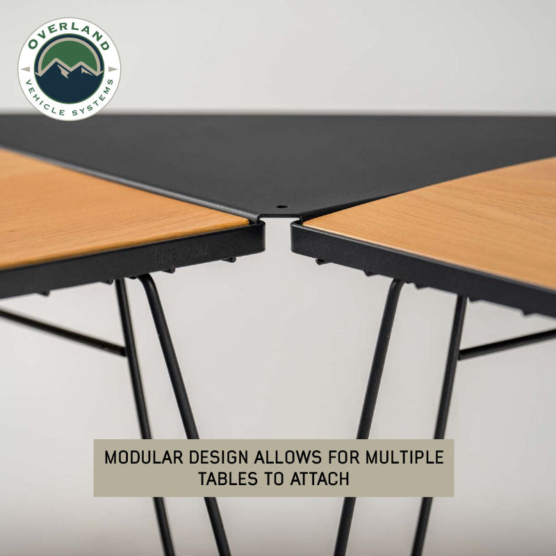 Overland Vehicle Systems - Kick It Camp Table Wood Base & Storage Bag - 30100030