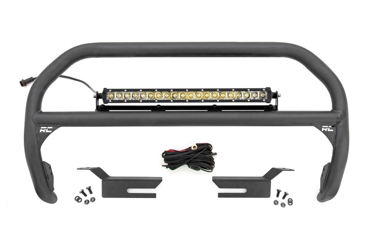 Rough Country - Nudge Bar - 20 Inch Chrome Single Row LED - Ford Bronco 4WD (21-23) - 51048