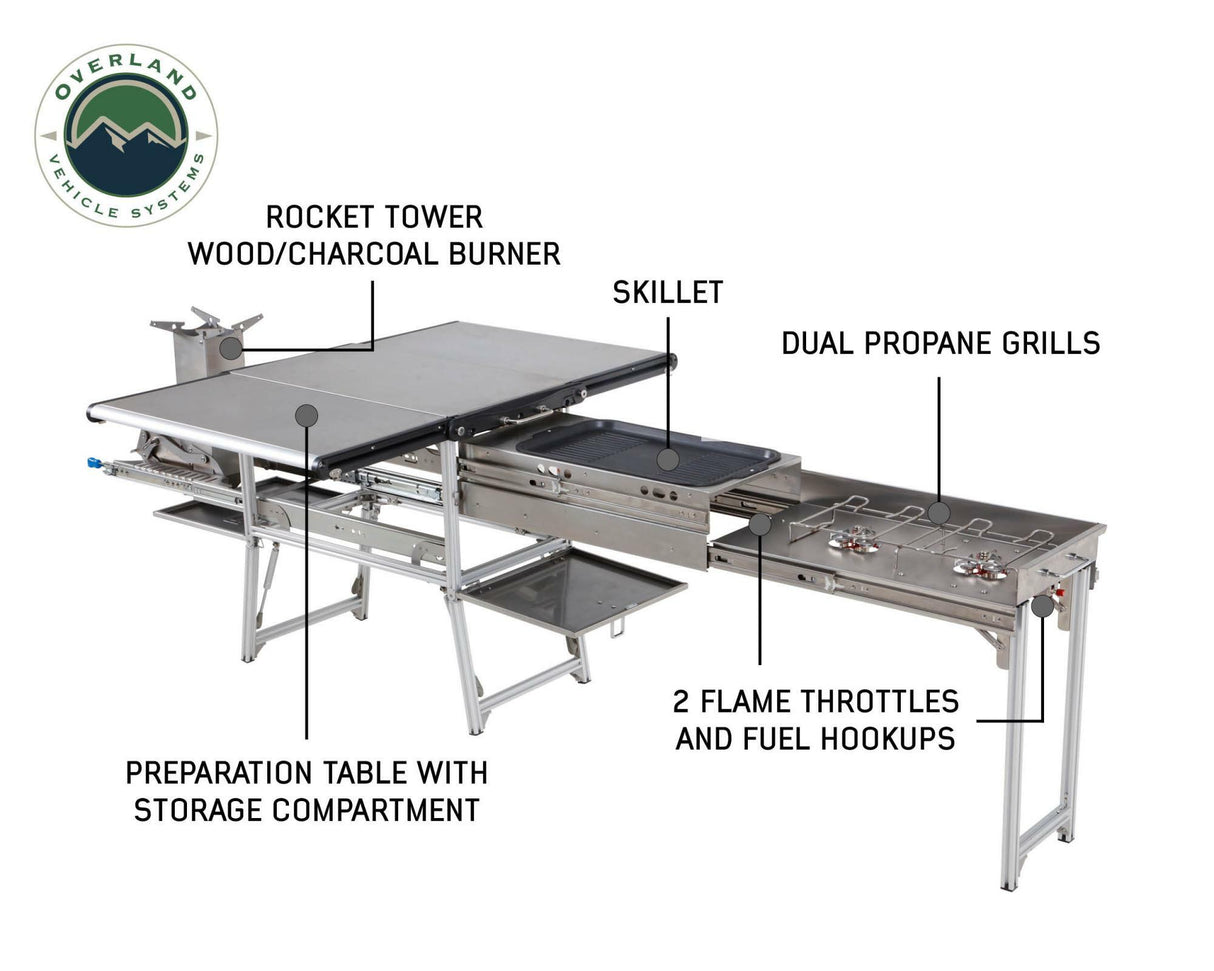 Overland Vehicle Systems - Cook With Portable Komodo Camp Kitchen - 30100001