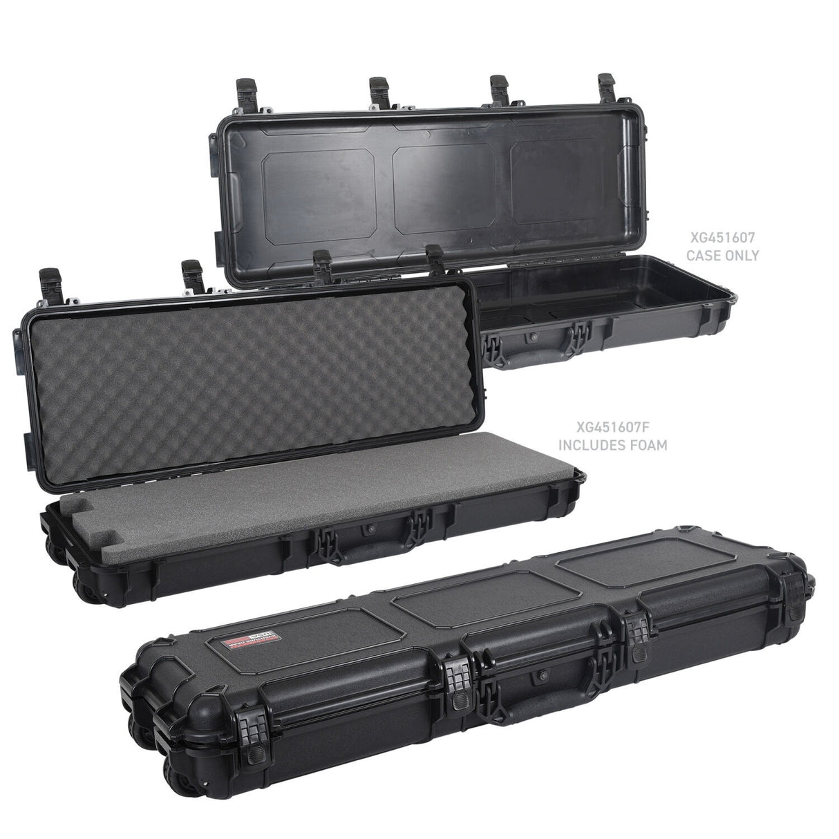 Go Rhino XG451607F - Xventure Gear Hard Case With Foam - Long Box 45" - Textured Black