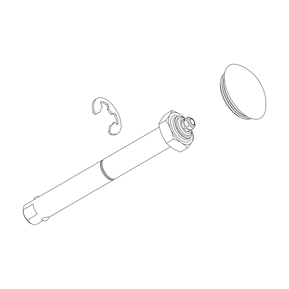 Thule - PUSH BUTTON CLEVIS AXLE 40mm - 1540105227