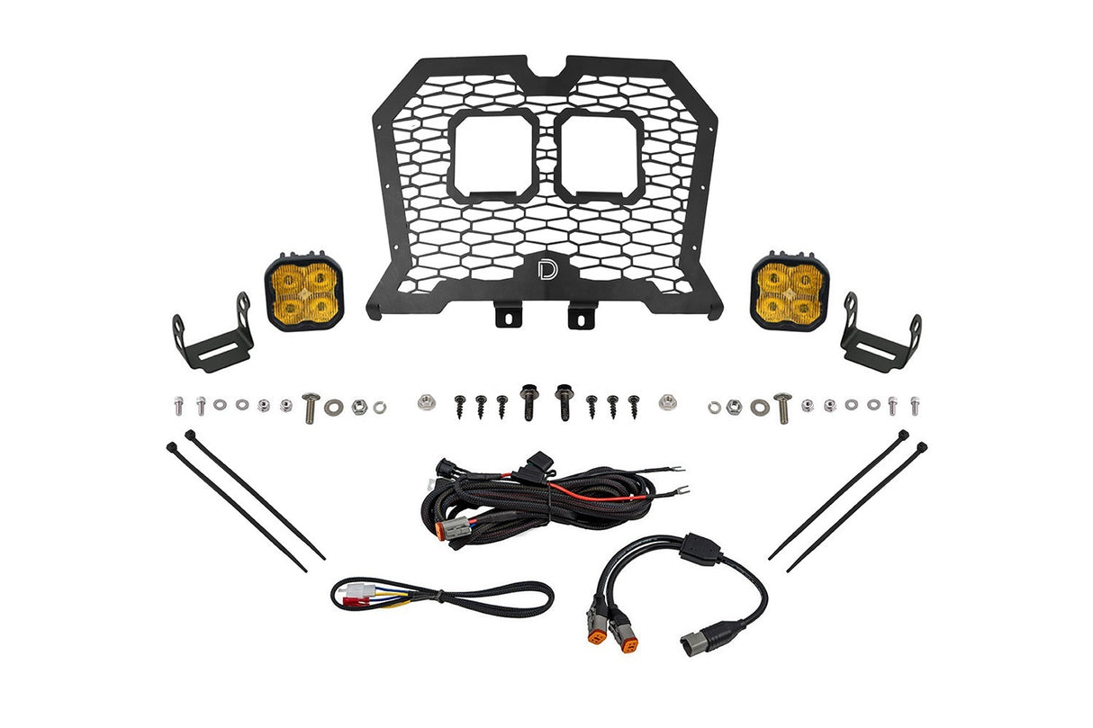 Diode Dynamics - Stage Series LED Grille Kit for 2019-2024 Polaris RZR XPPro Yellow Fog - DD8078
