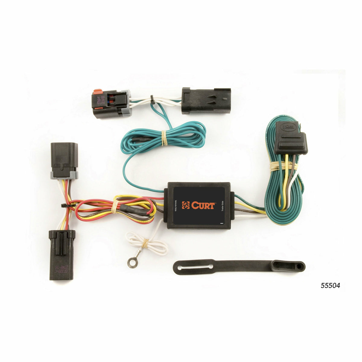 Curt - Custom Wiring Harness, 4-Way Flat Output, Select Dodge Ram 1500, 2500, 3500 - 55504
