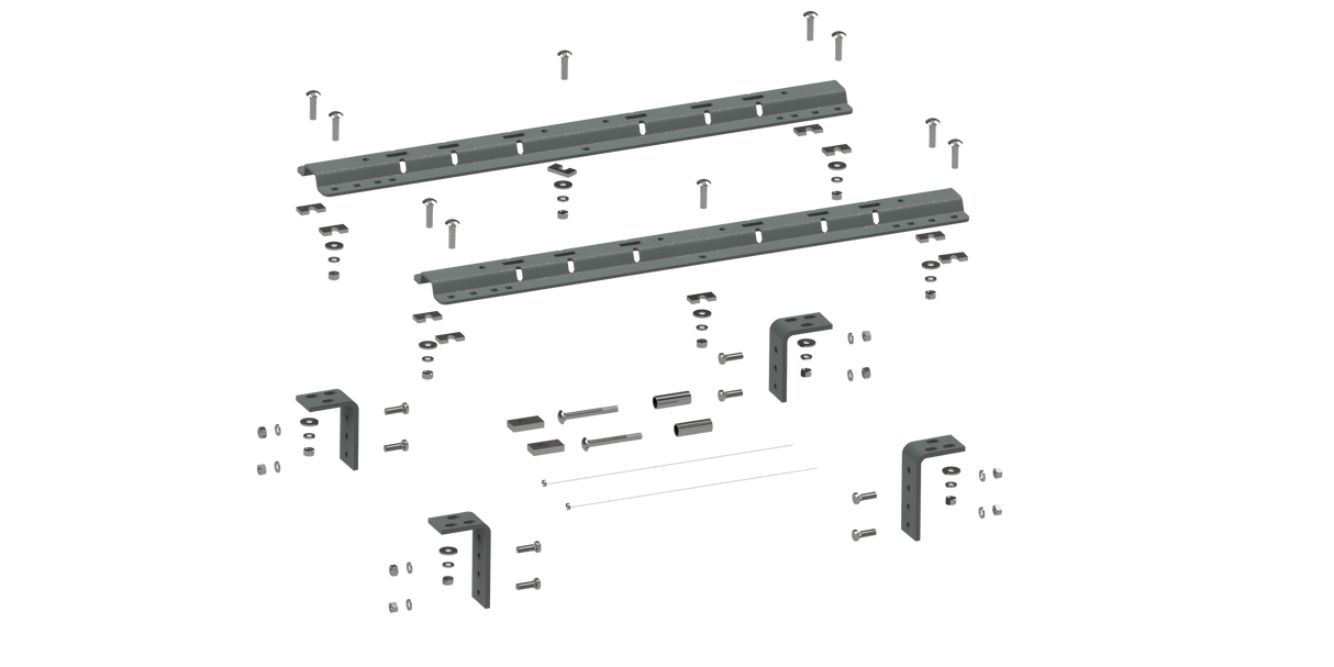 B&W - B&W Trailer Hitches RVR3200 Universal Mounting Rails For 5th Wheel Hitches