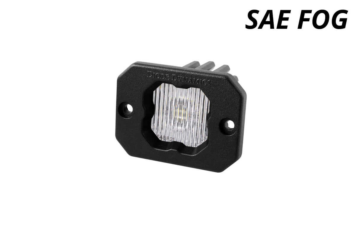 Diode Dynamics - Stage Series C1 LED Pod White SAE Fog Flush ABL (one) - DD6850S
