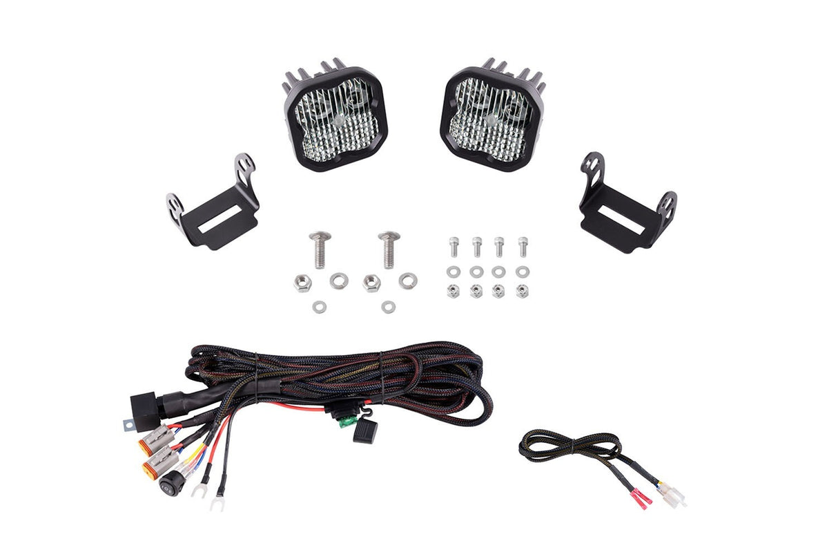 Diode Dynamics - SS3 LED Ditch Light Kit for 2021 Ford Bronco Pro White Combo - DD7186