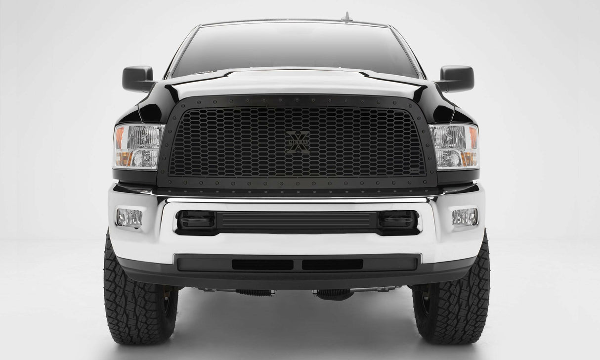 T-Rex Grilles - 1 Pc Laser Cut Pattern Mild Steel Stealth Laser X Grille Replacement - 7714521-BR
