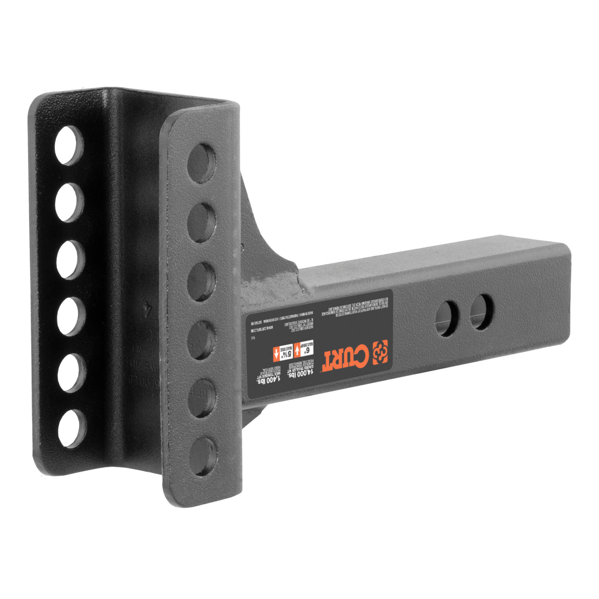 Curt - Replacement 2" Adjustable Channel Mount Shank (Fits #45901, 6,000 lbs.) - 45911