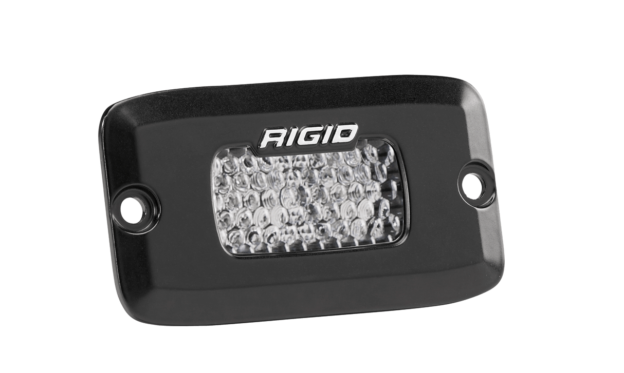RIGID Industries - 922513 SR-M Series PRO, Flood Diffused, Flush Mount, Black Housing, Single