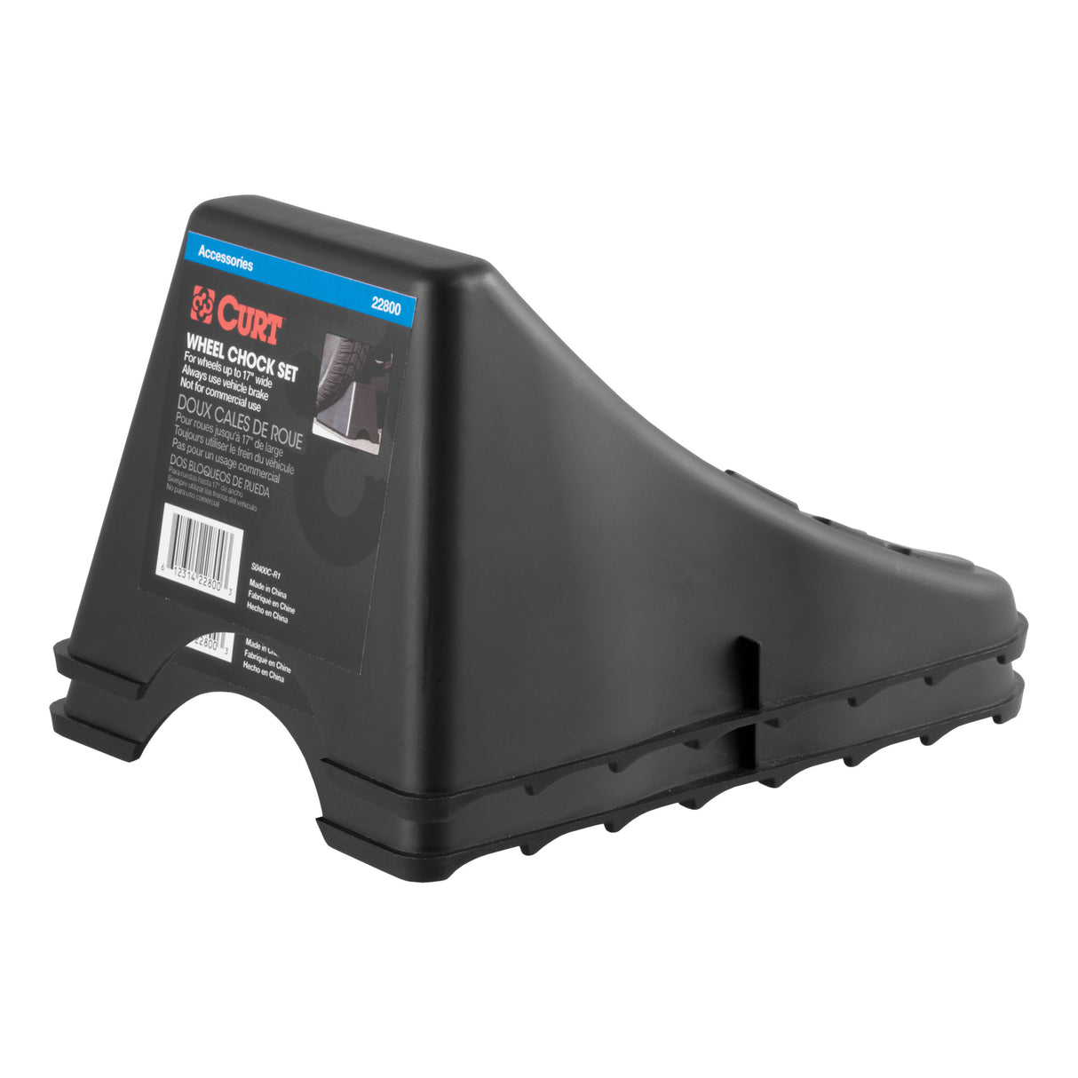 Curt - Wheel Chock Set (Up to 17" Wide Wheels) - 22800