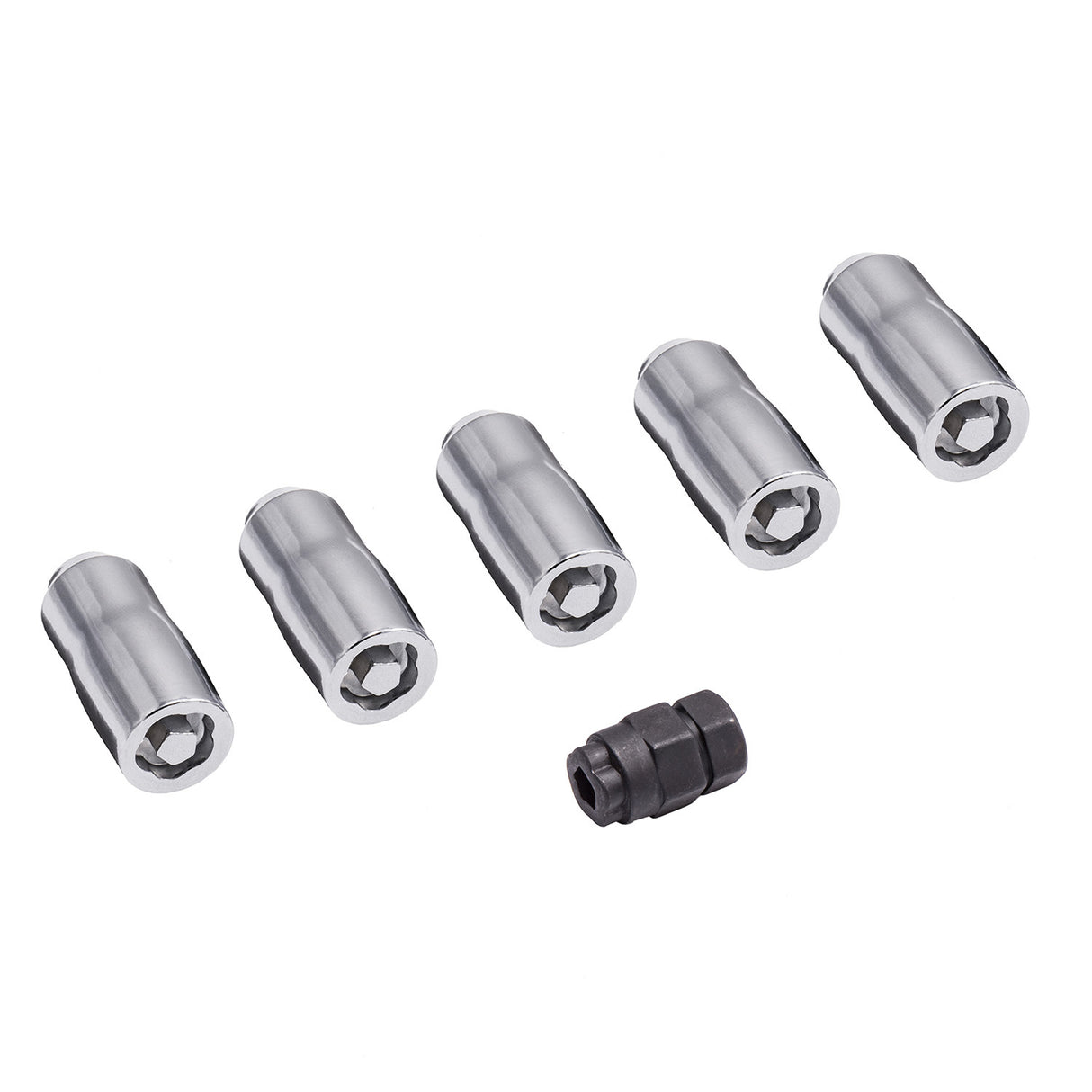 Rugged Ridge 16715.31 Wheel Lock Nut Set, 5 Nuts With Key, Chrome, M14-1.5
