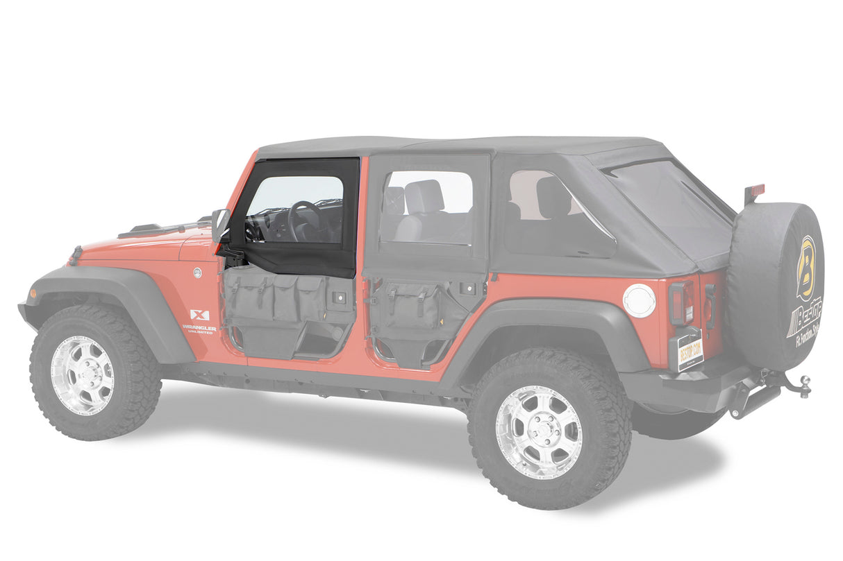 Bestop - 51805-35 - HighRock 4x4 Element Upper Fabric Half Doors