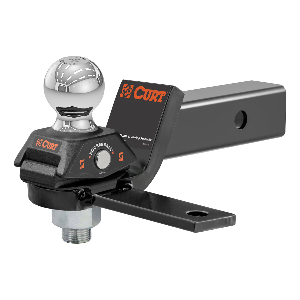 Curt - RockerBall Cushion Hitch with Sway Tab (2-5/16" Ball, 2" Shank, 7,500 lbs.) - 45149