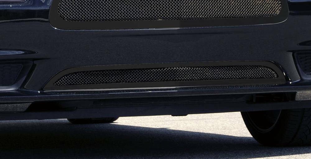 T-Rex Grilles - 1 Pc Small Mesh Mild Steel Upper Class Bumper Grille Overlay - Does not fit models with adaptive cruise control - 52442