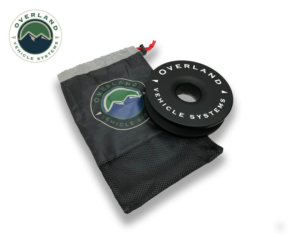 Overland Vehicle Systems - Recovery Ring 6.25 Inch 45,000 lb. Black With Storage Bag - 19240004