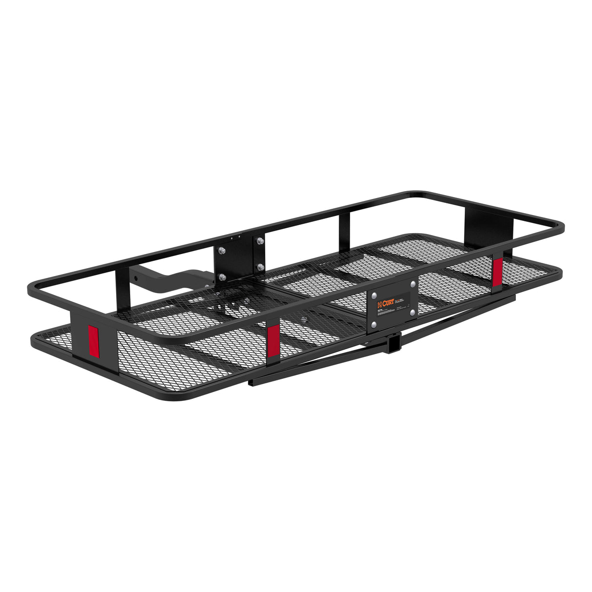 Curt - 60" x 24" Black Steel Basket Cargo Carrier (Folding 2" Shank, 500 lbs.) - 18153