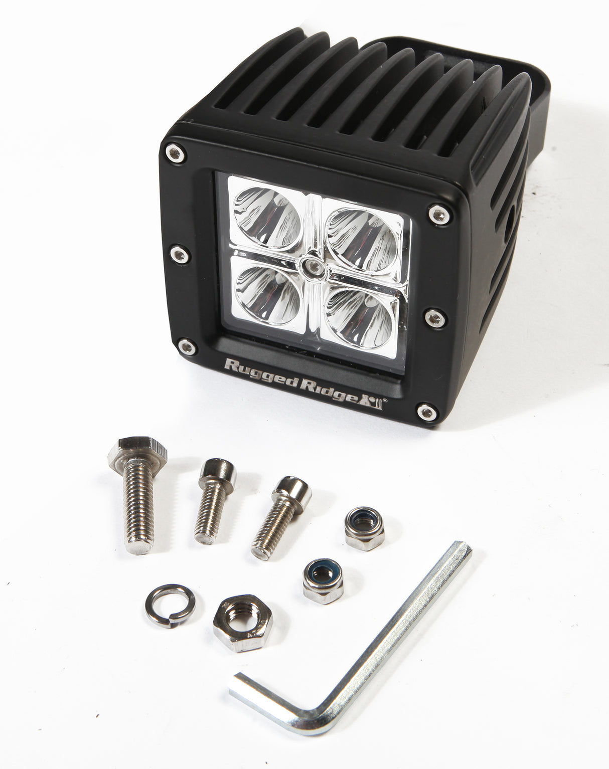 Rugged Ridge - 3 Inch Square LED Driving Light, 16 Watt, 840 Lumens - 15209.03