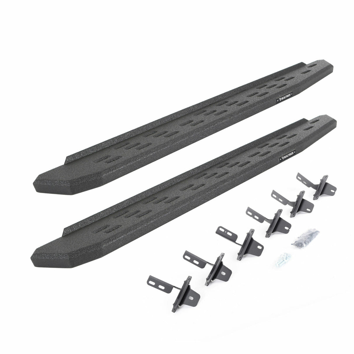 Go Rhino 69613157T - RB30 Running Boards with Mounting Bracket Kit - Protective Bedliner Coating