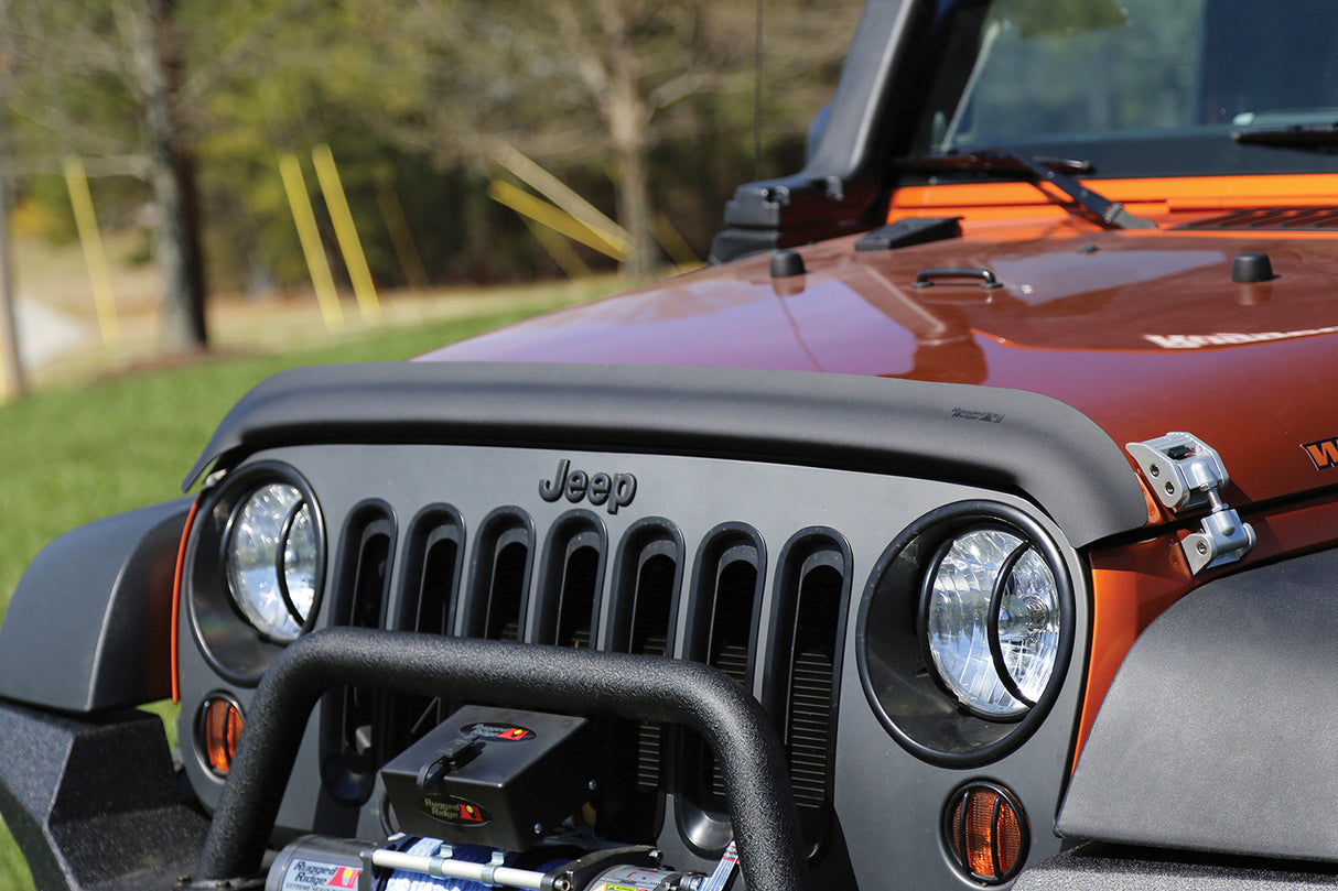 Rugged Ridge - Bug Deflector, Matte Black; 07-16 Jeep Wrangler JK - 11348.02