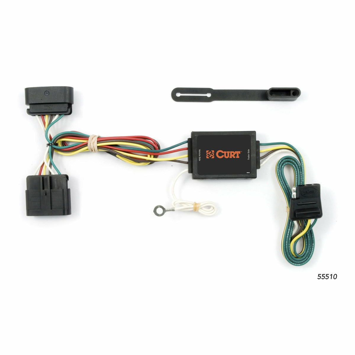 Curt - Custom Wiring, 4-Way Flat, Select GMC Canyon, Chevrolet Colorado, Isuzu I-Series - 55510
