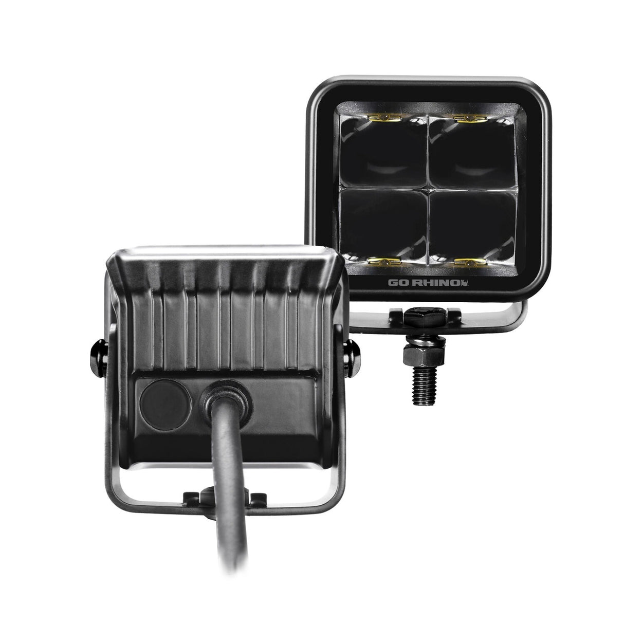 Go Rhino 750200321SCS Blackout Series - CUBEIT 2x2 LED Cube Spot Lights, Pair