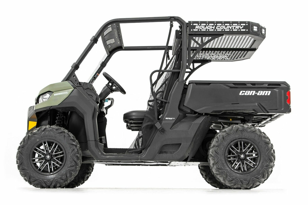 Rough Country - Cargo Rack - Dual 2" Black LED Pairs - Flush Mount - Can-Am Defender HD 5 HD 8 HD 9 HD 10 - 97027