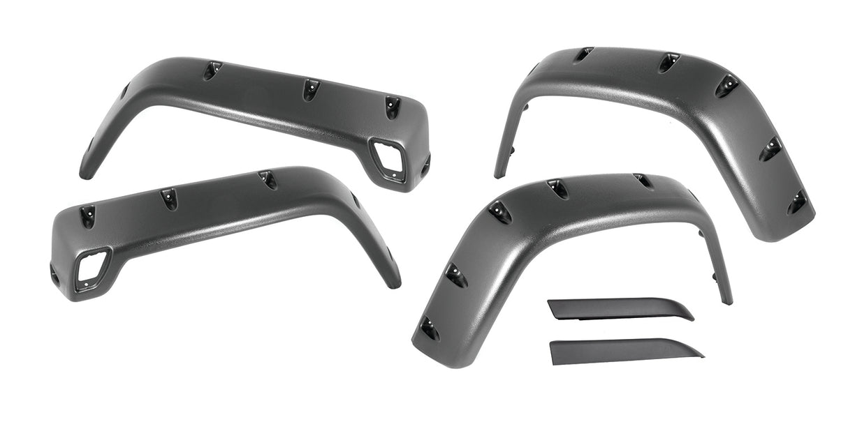 Rugged Ridge - 6 Piece All Terrain Fender Flare Kit, 6 inch; 97-06 Jeep Wrangler TJ - 11630.10